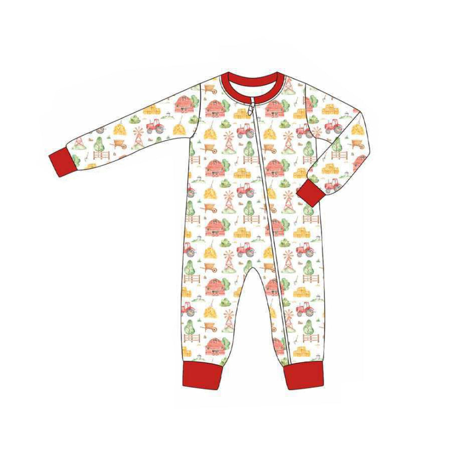 Pre order baby boy long sleeve zip sleeper pajama