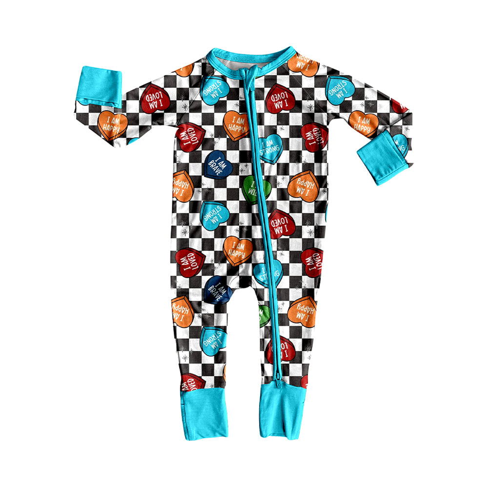 Pre order valentine's day checkered candy pajama sleeper