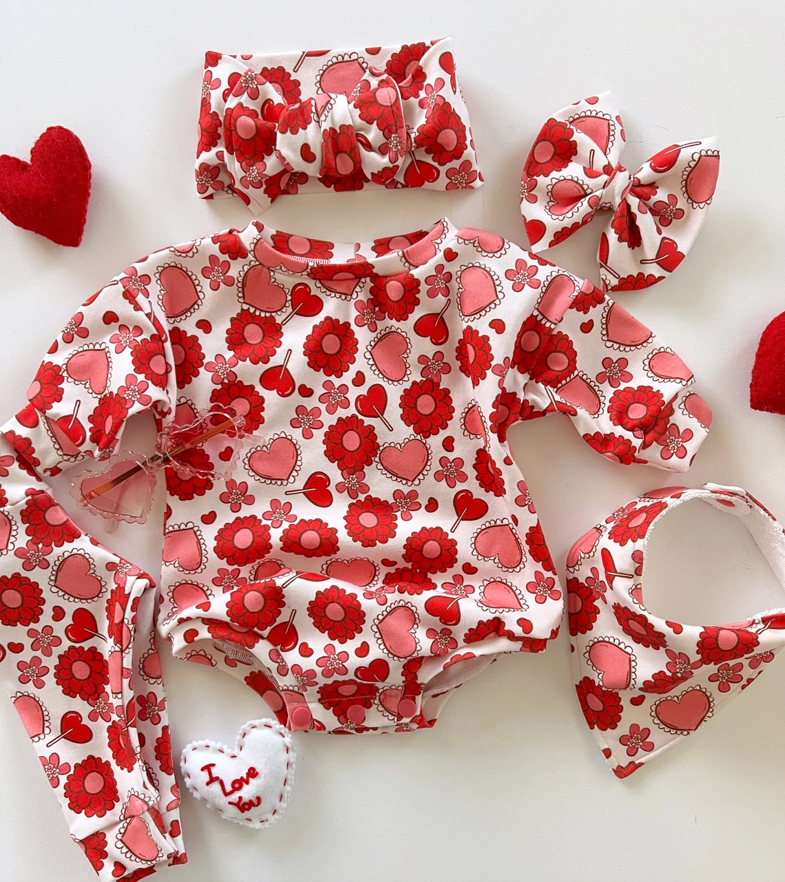Pre order valentine's day girl rompers