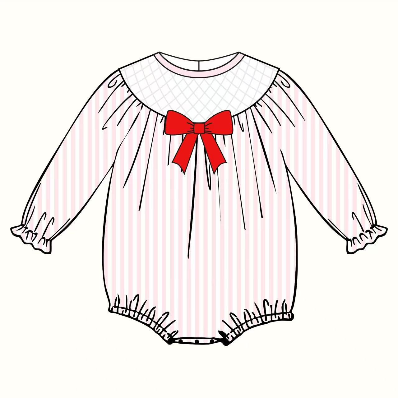 Pre order Pink Stripes Girl Bubble