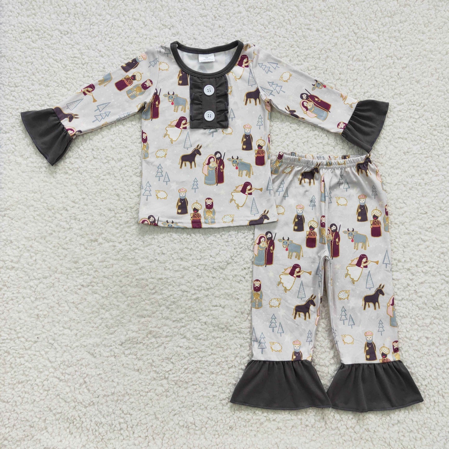 Sibling kids boy nativity 2pieces pajama