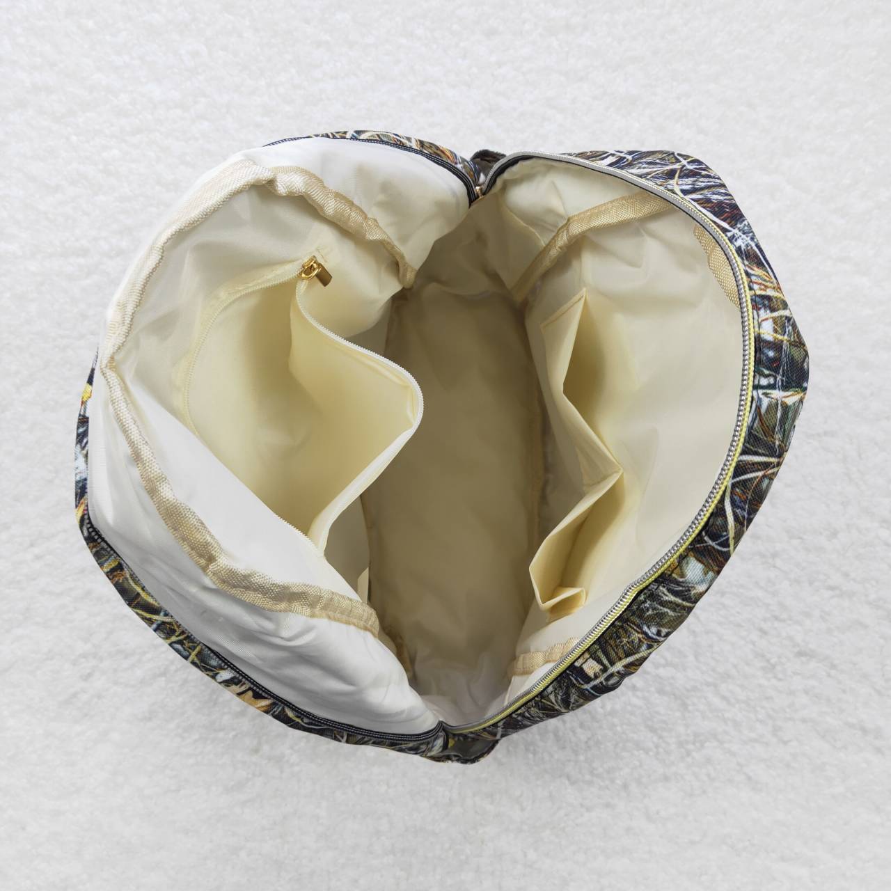 camouflage print backpack