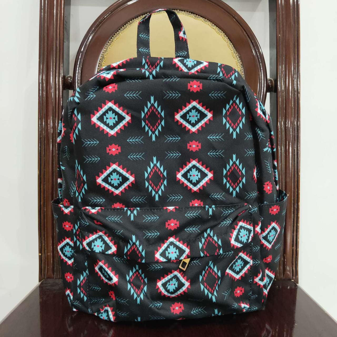 Geometric figure print child bag backpack