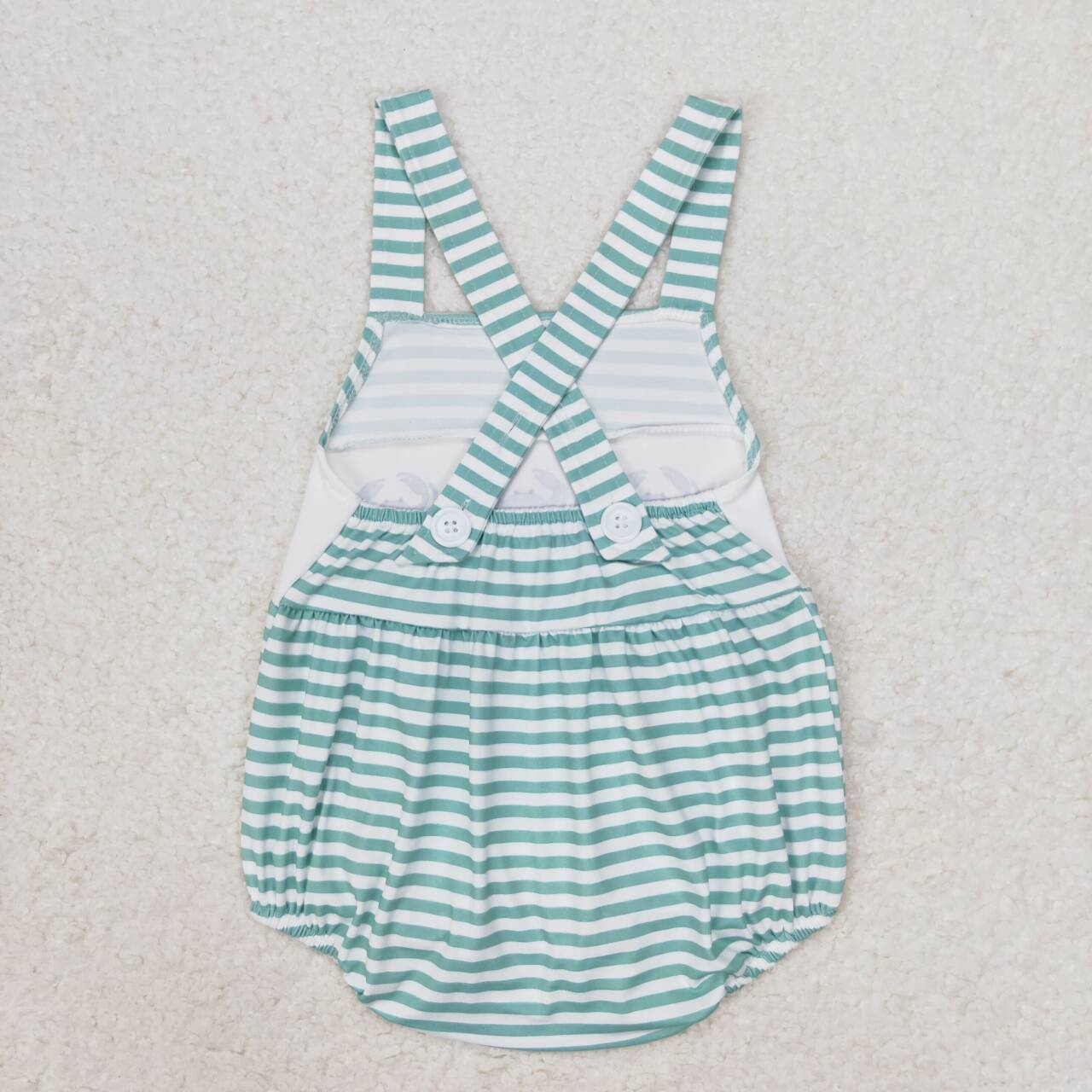 crab print stripe cross back bubble boy