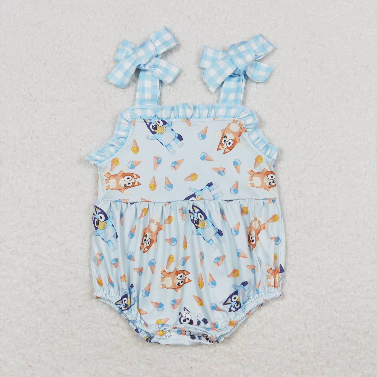 strap dog&ice-cream bubble baby girl clothes