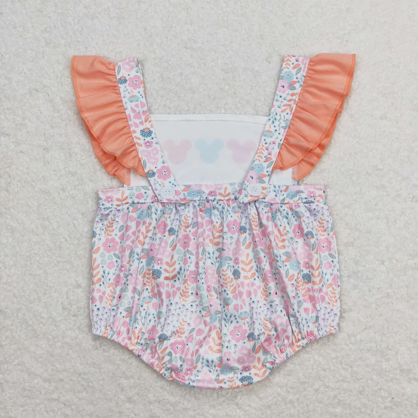 floral cartoon baby girl bodysuit