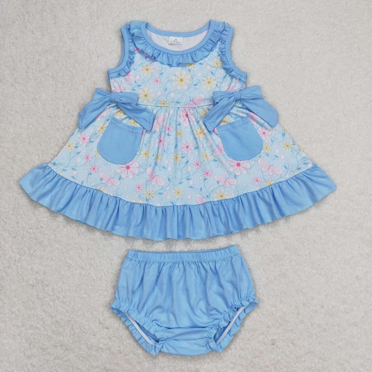 blue floral swing set infant girl clothing