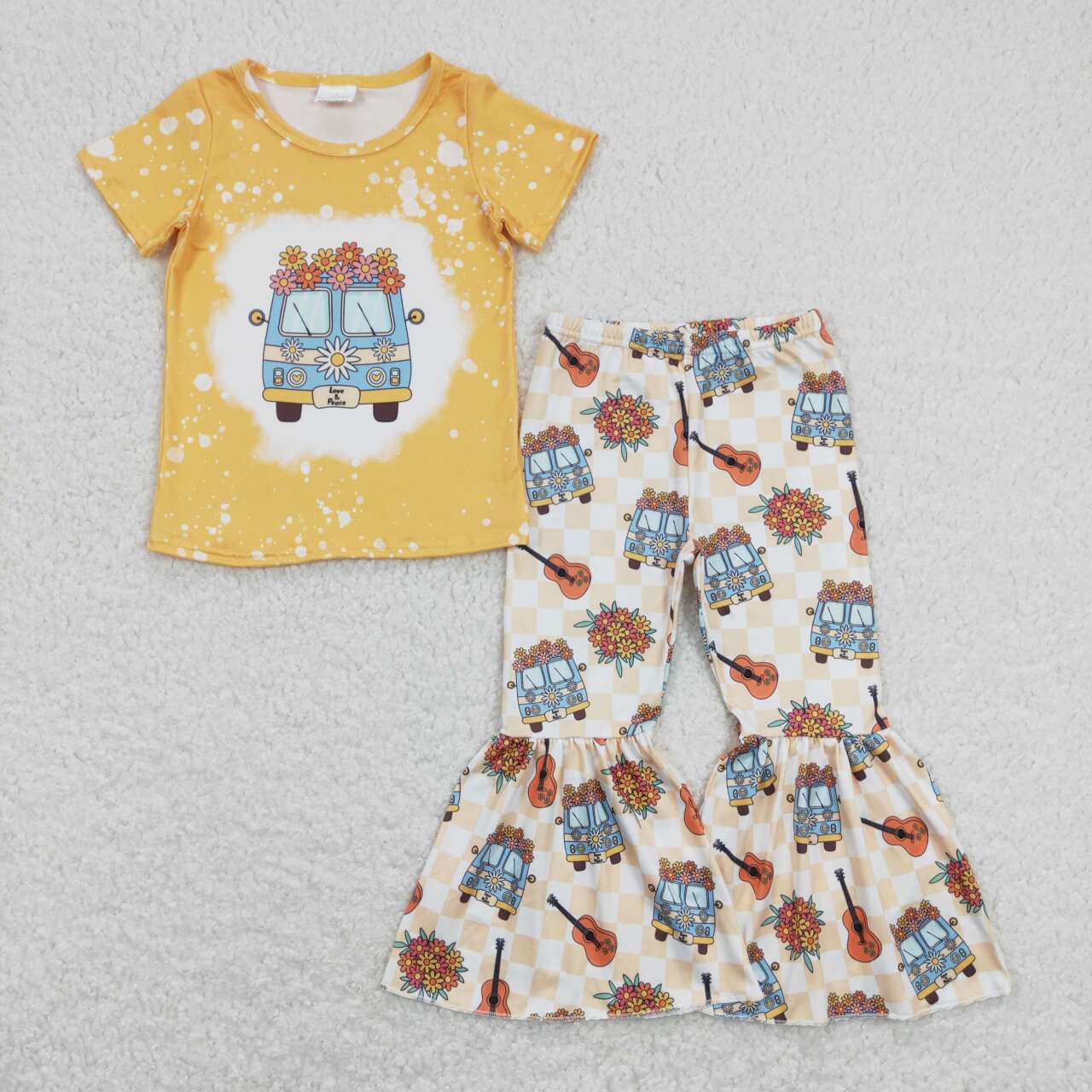 toddler girl clothes country guitar bells set