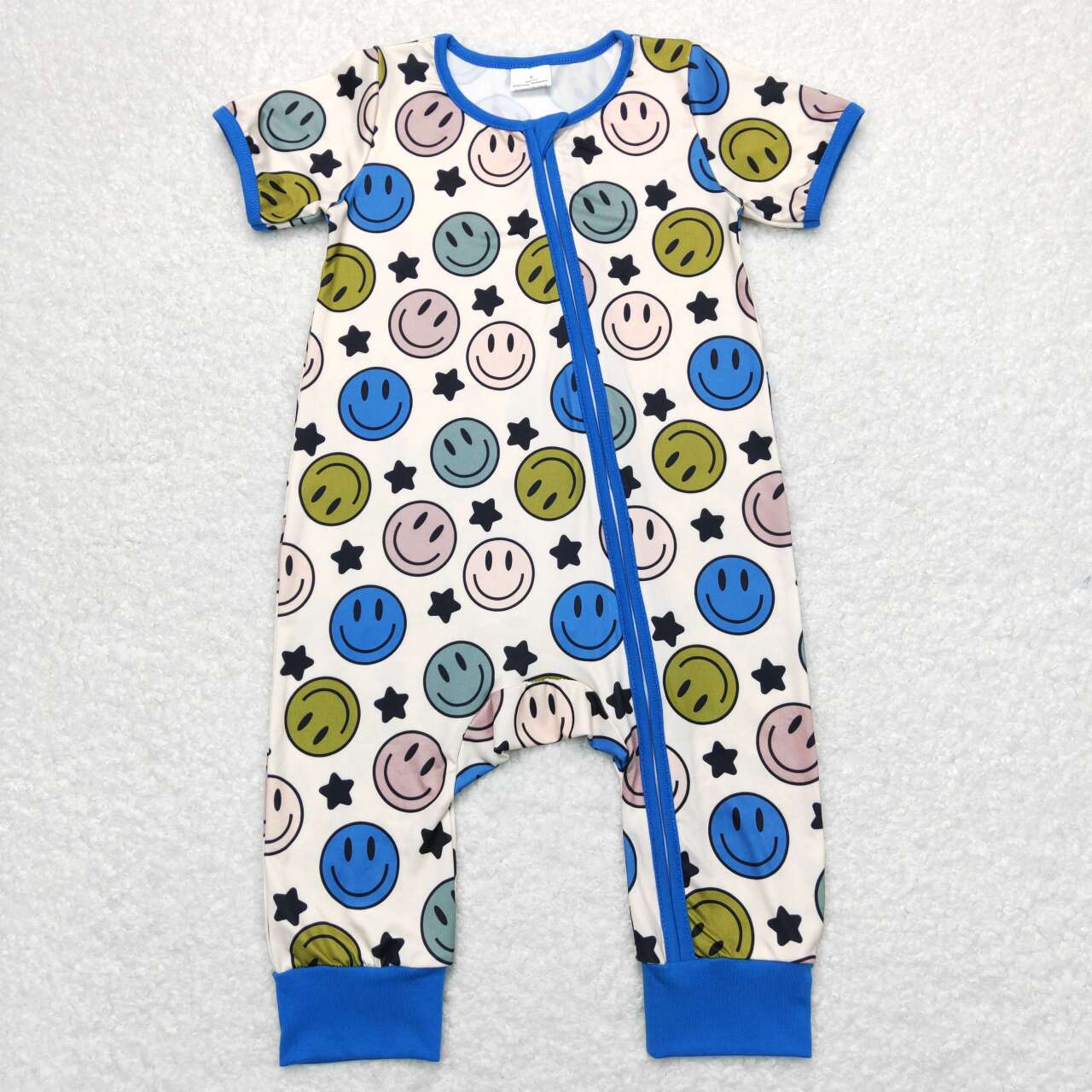 baby boy zip sleeper smile emoji