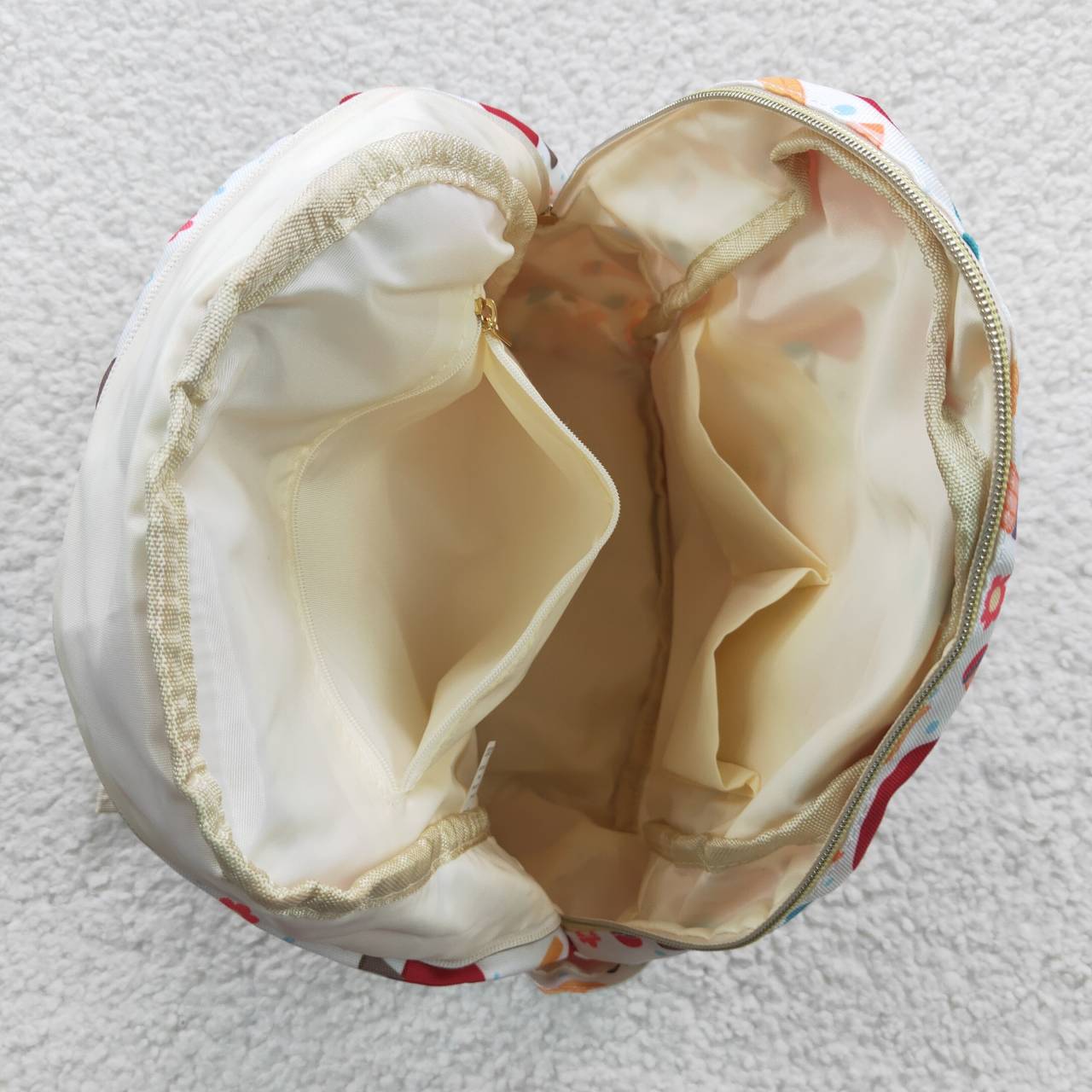 apple print back to school backpack