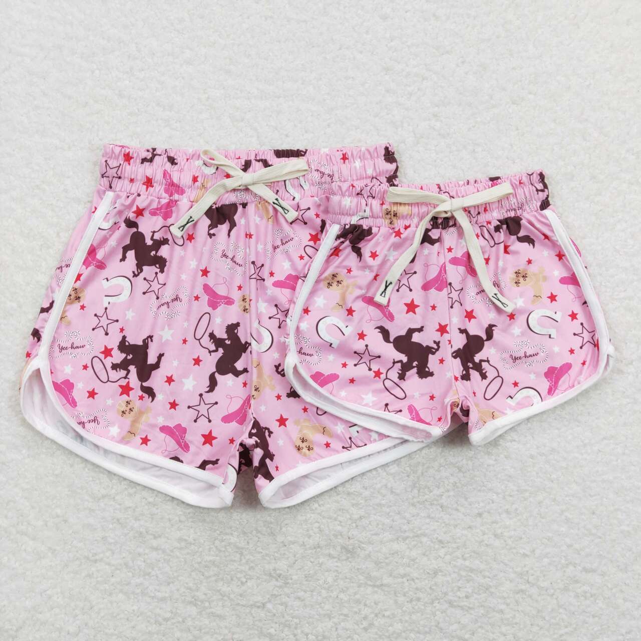 girl 1pc pink rodeo shorts