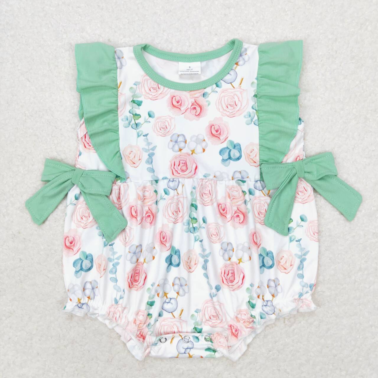summer flower baby bow bubble
