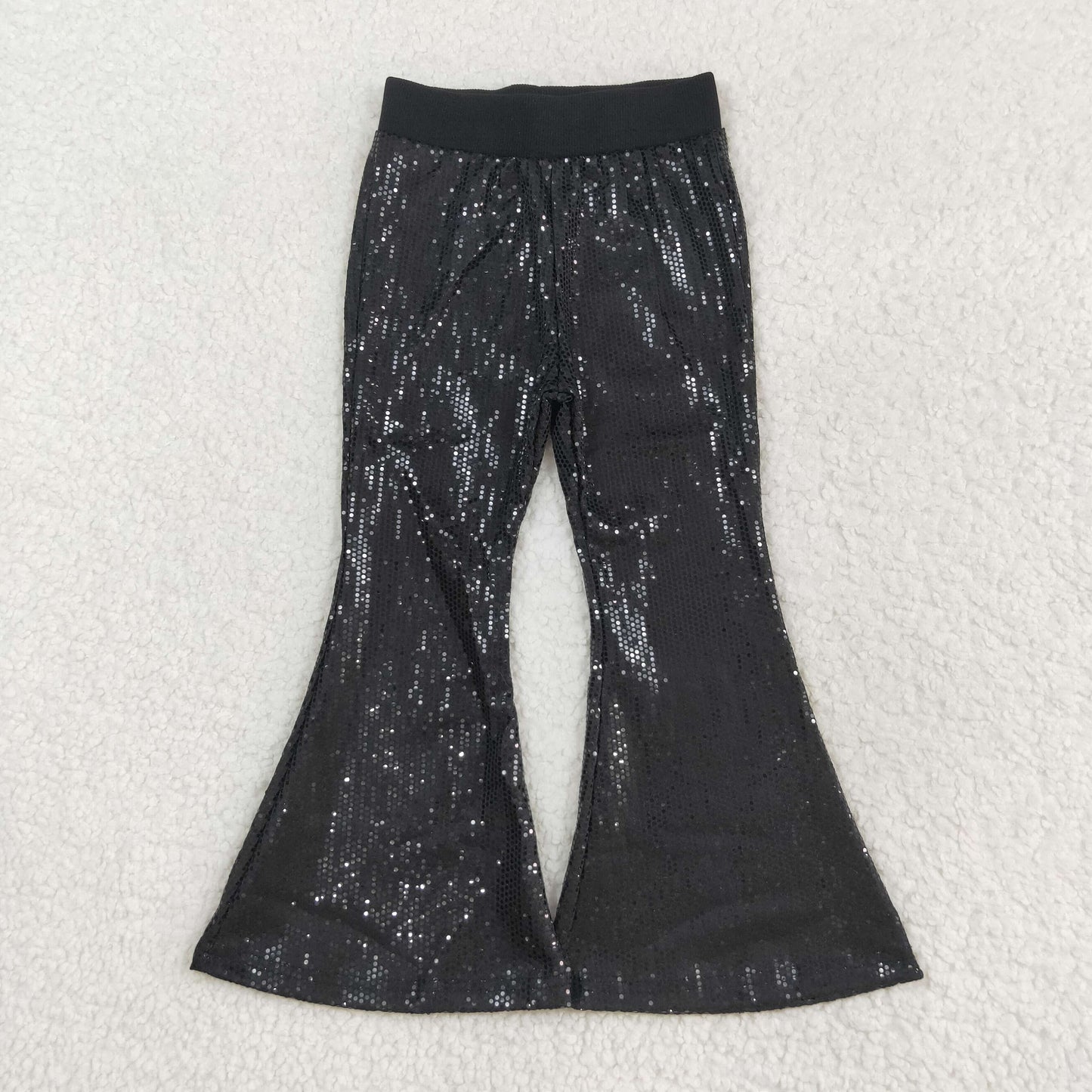 black sequins pants wide leg trousers girl party fashions