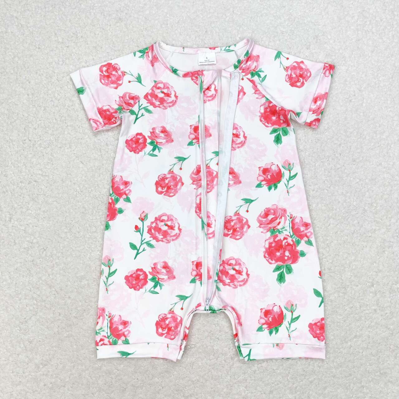 rose flower zip sleeper