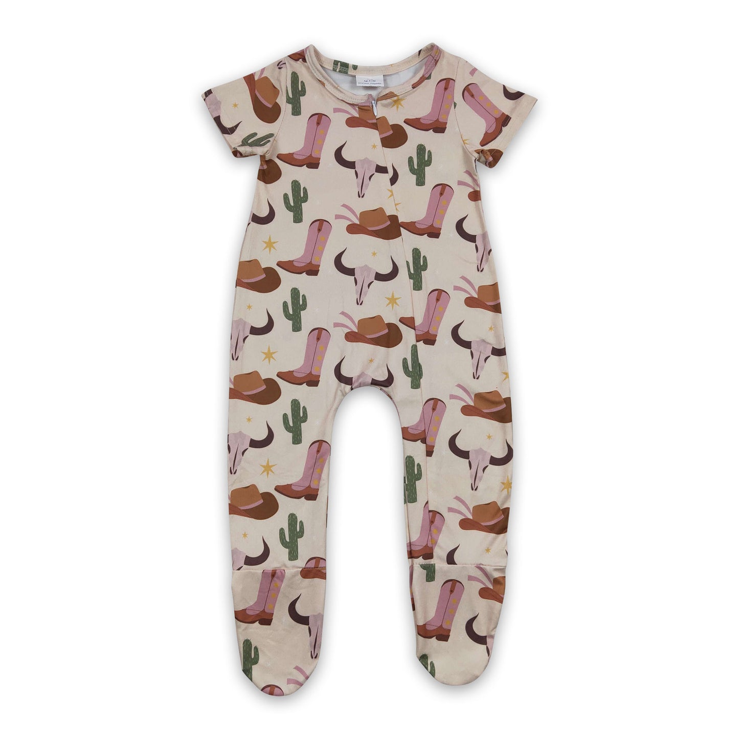 cow boots cowboy footed zip sleeper