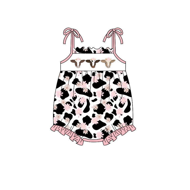 Pre order cow print infant bubble – Mu Mory Clothing