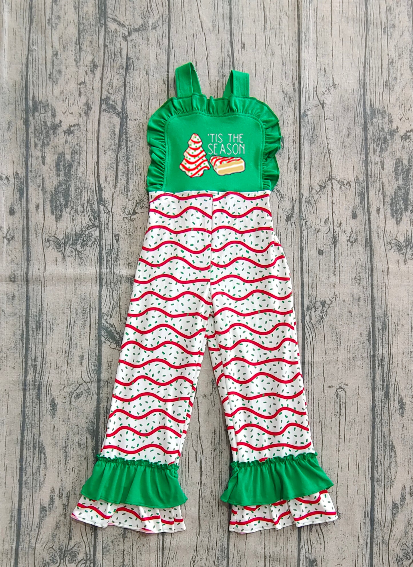 pre order christmas jumpsuit (do embroidery)