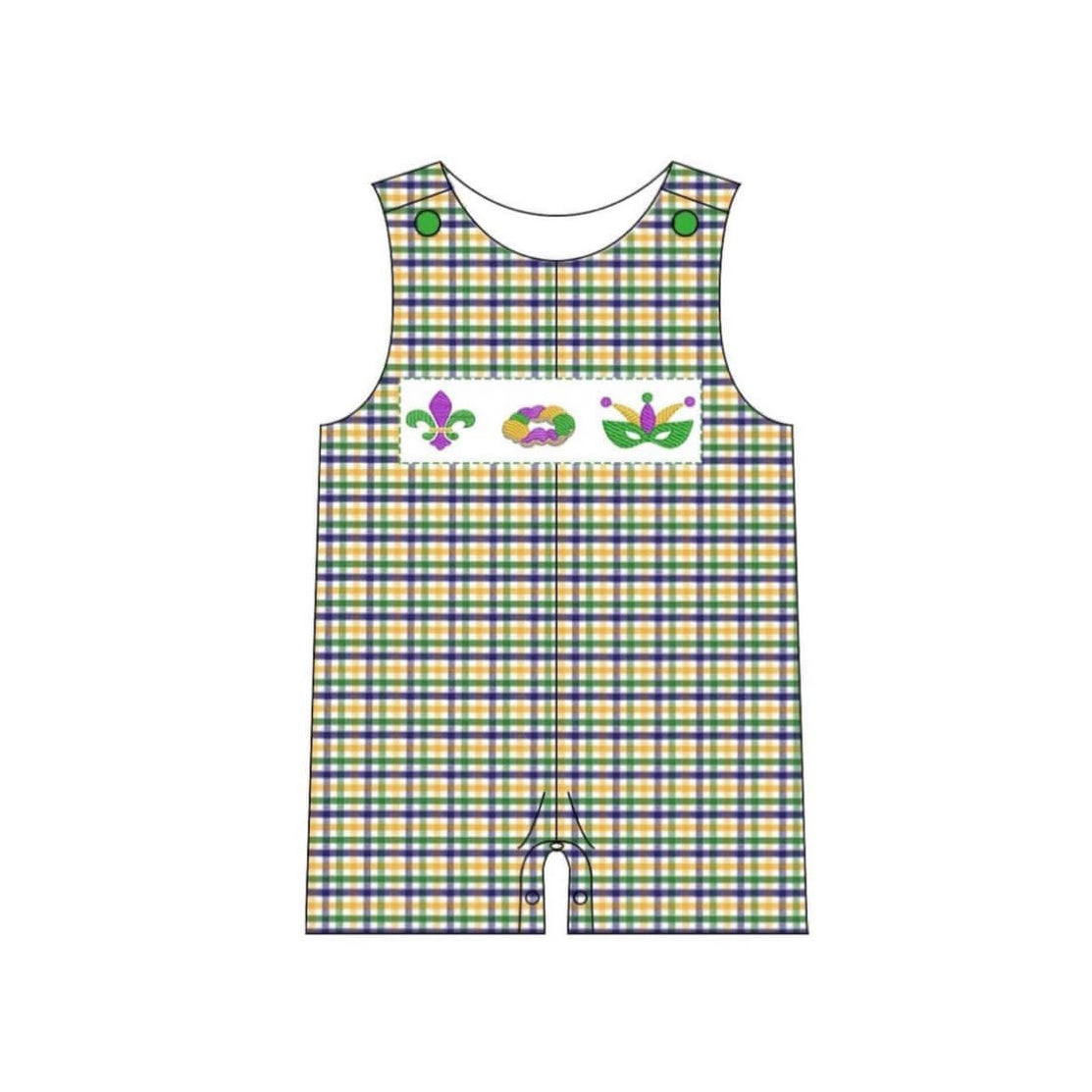Pre order mardi gras boy romper