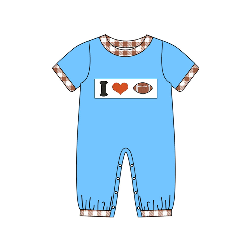 Pre order i love football boy romper