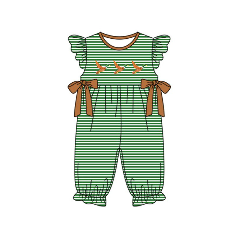 Pre order stripes duck romper