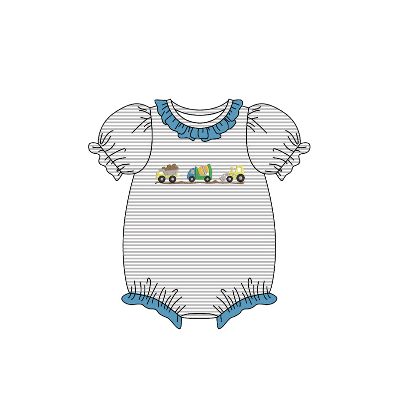 Pre order construction truck pattern bubble girl