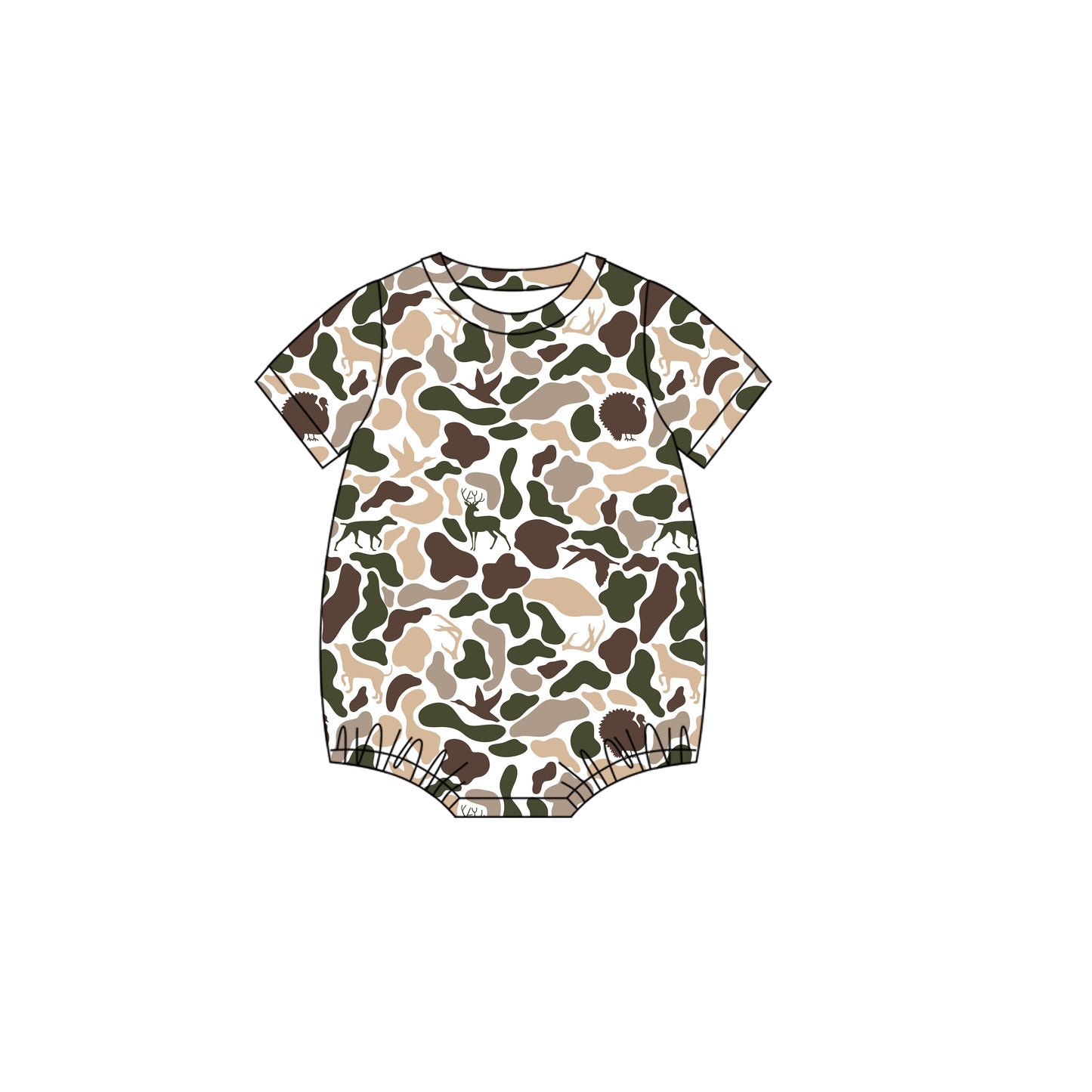 Pre order short sleeve camo bubble