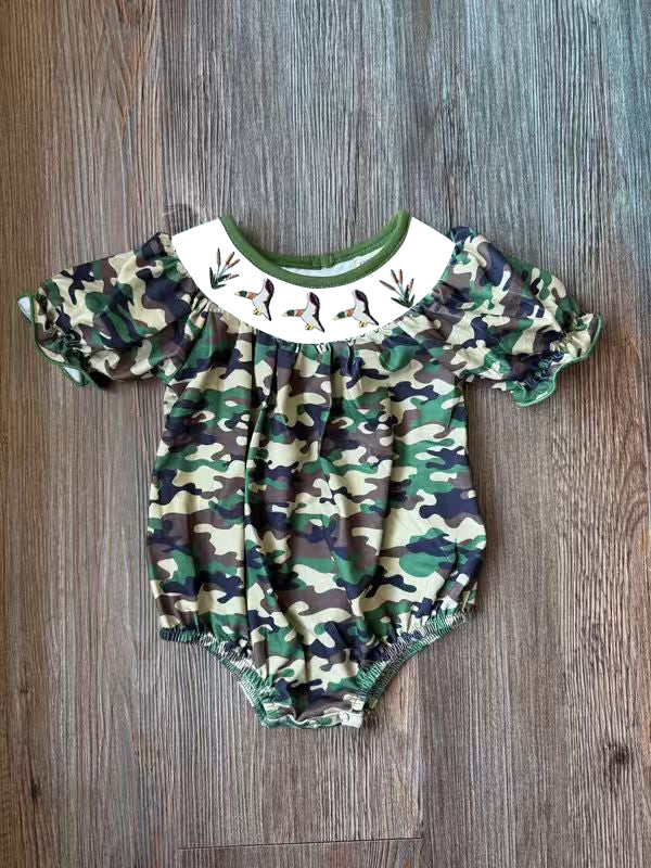 Pre order duck camo romper girl