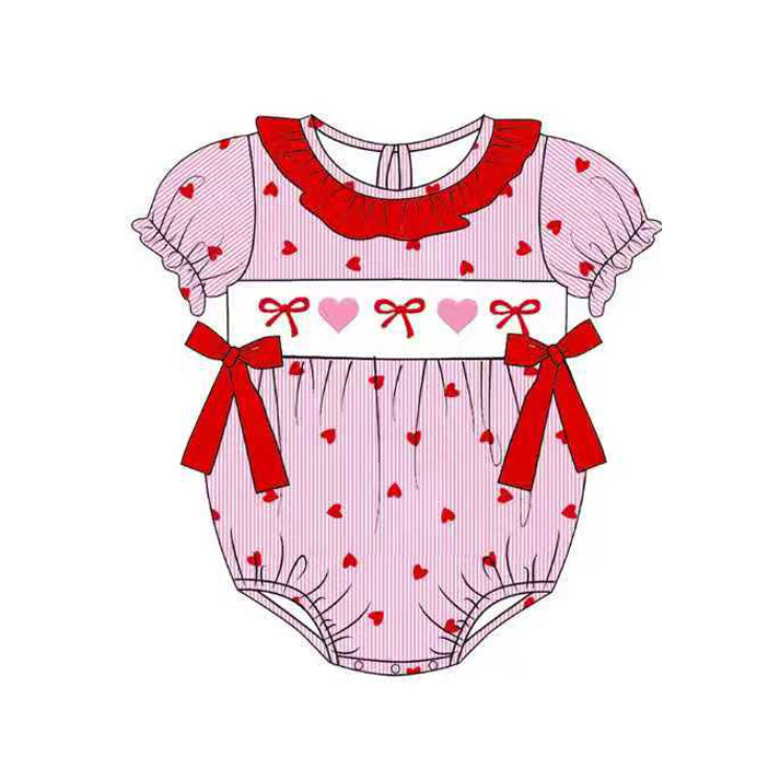 Pre order valentine stripes red heart bubble