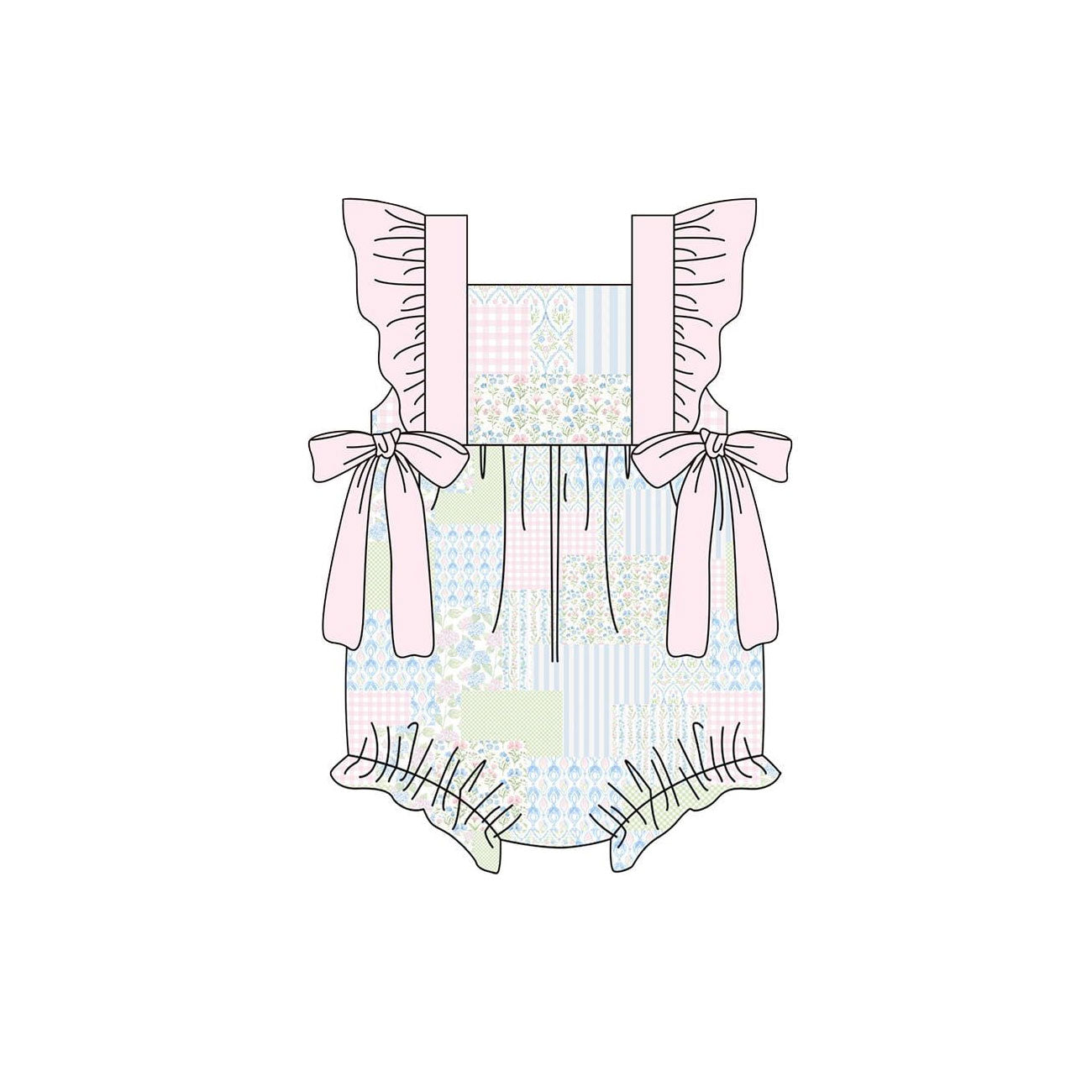 Pre order pink patchwork bubble