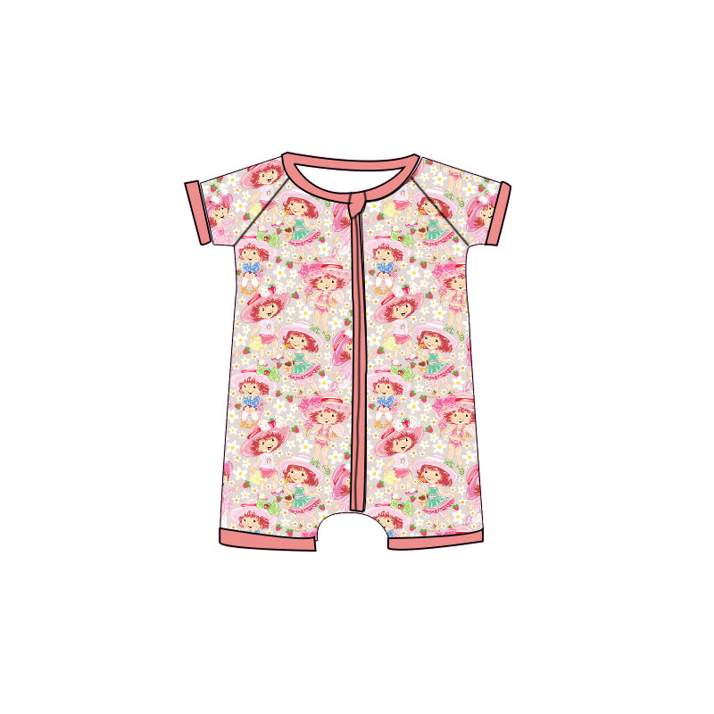 Pre order strawberry baby zip sleeper