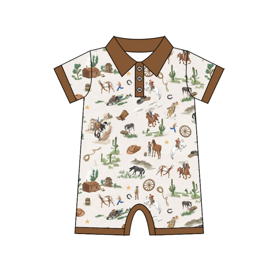 Pre order rodeo polo romper