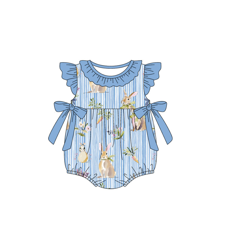 Pre order rabbit and carrot easter girl romper