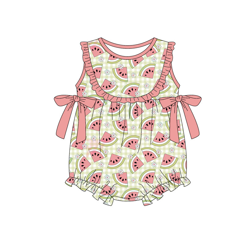 Pre order watermelon sleeveless romper