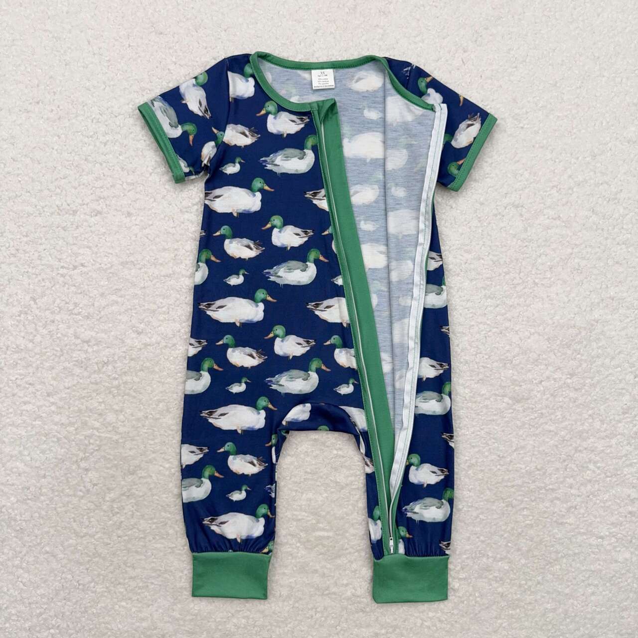 duck print zip bamboo sleeper