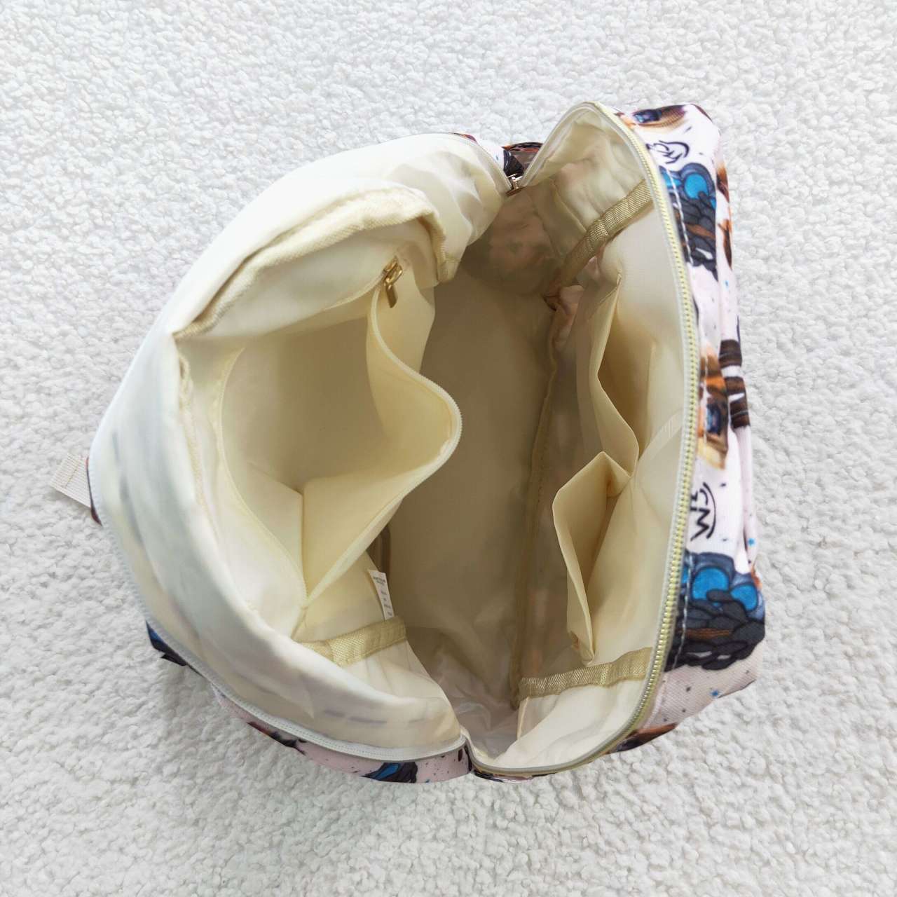 Cattle print kids school backpack bag