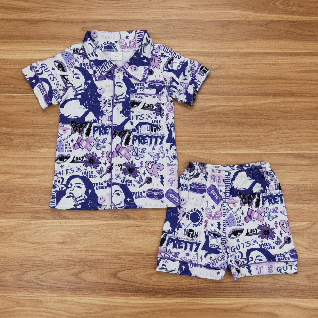 Olivia Rodrigo pajama outfit girl summer sleepwear