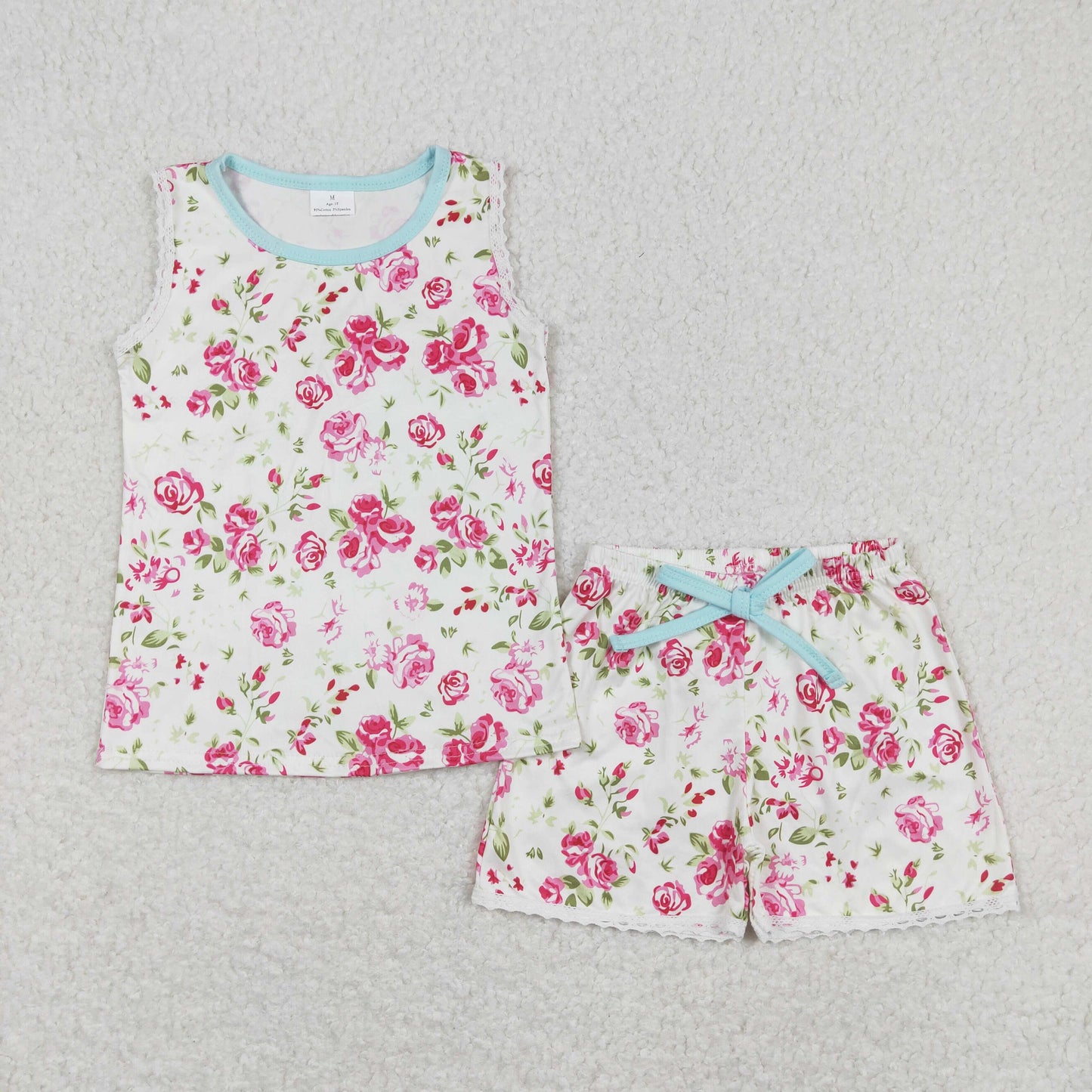 toddler girl clothing summer floral tank shorts set