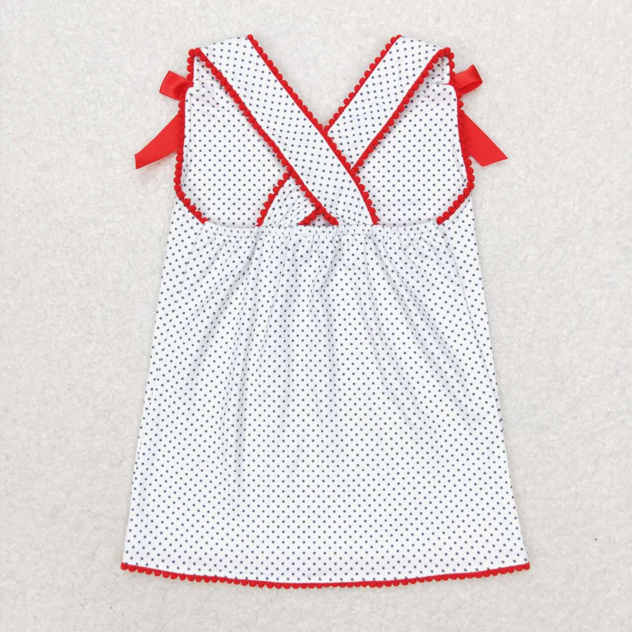 polk dots 4th of july flag embroidery red bummie set