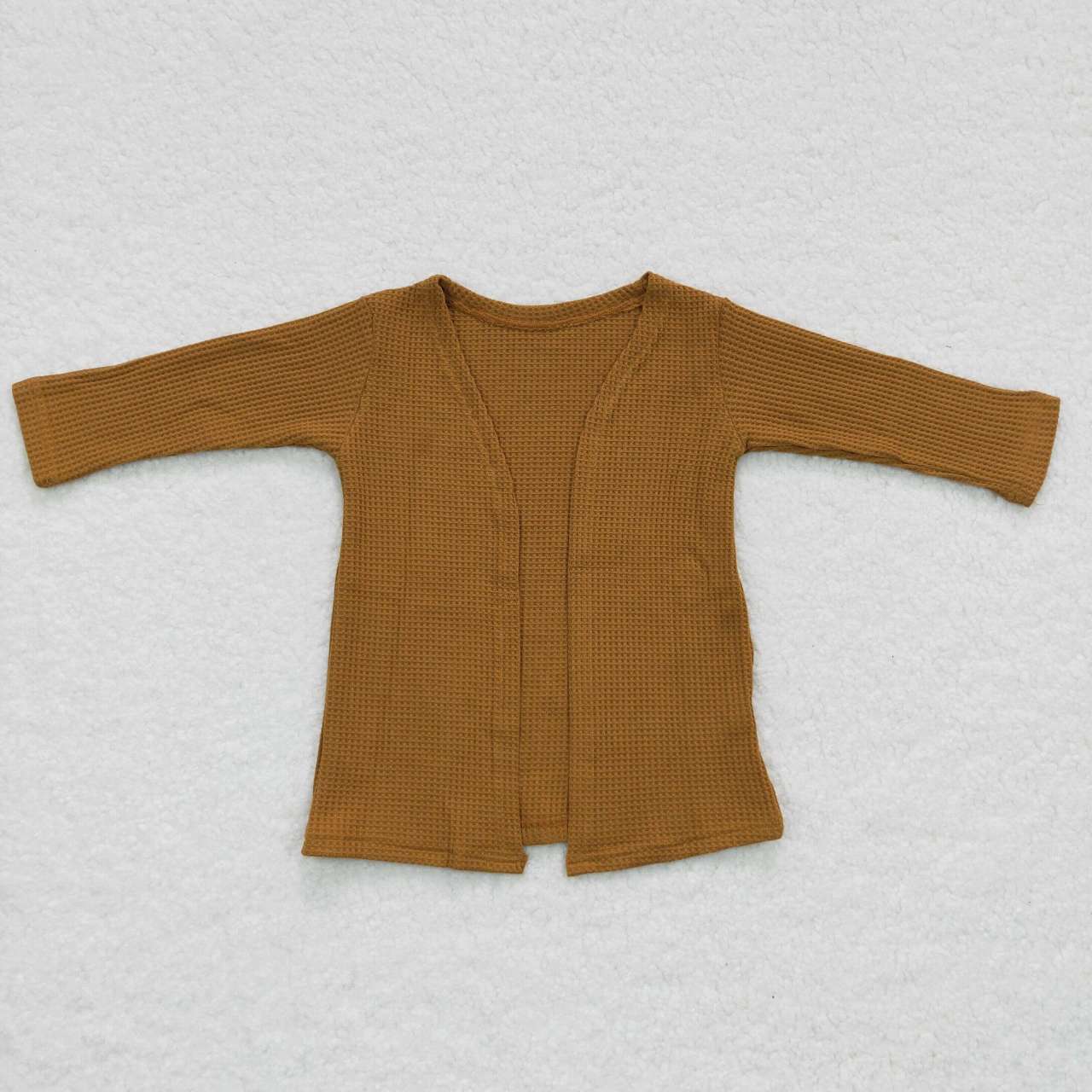 Caramel Waffle cotton cardigan