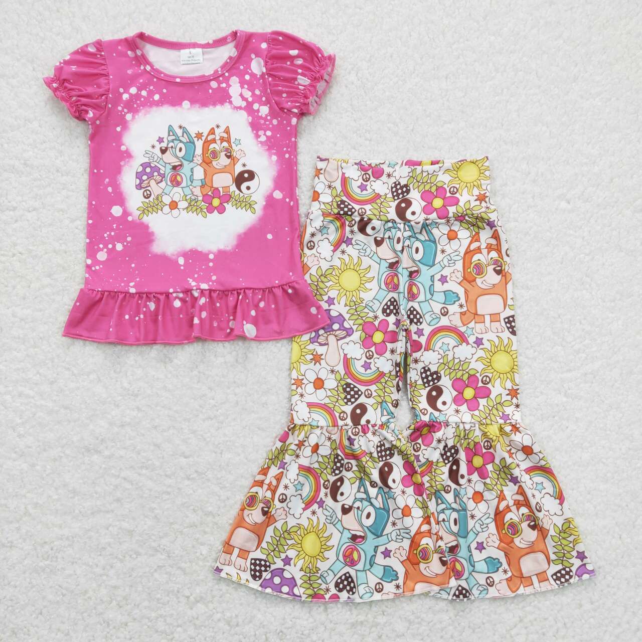 toddler girl clothes cartoon dog bells set