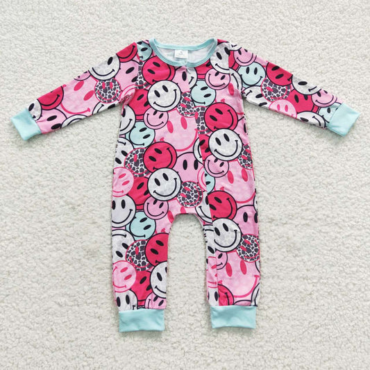 smiley toddler zipper romper