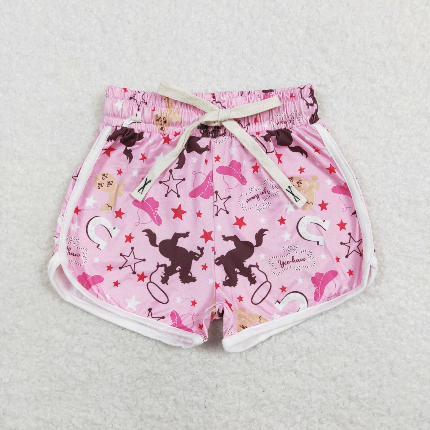 girl 1pc pink rodeo shorts