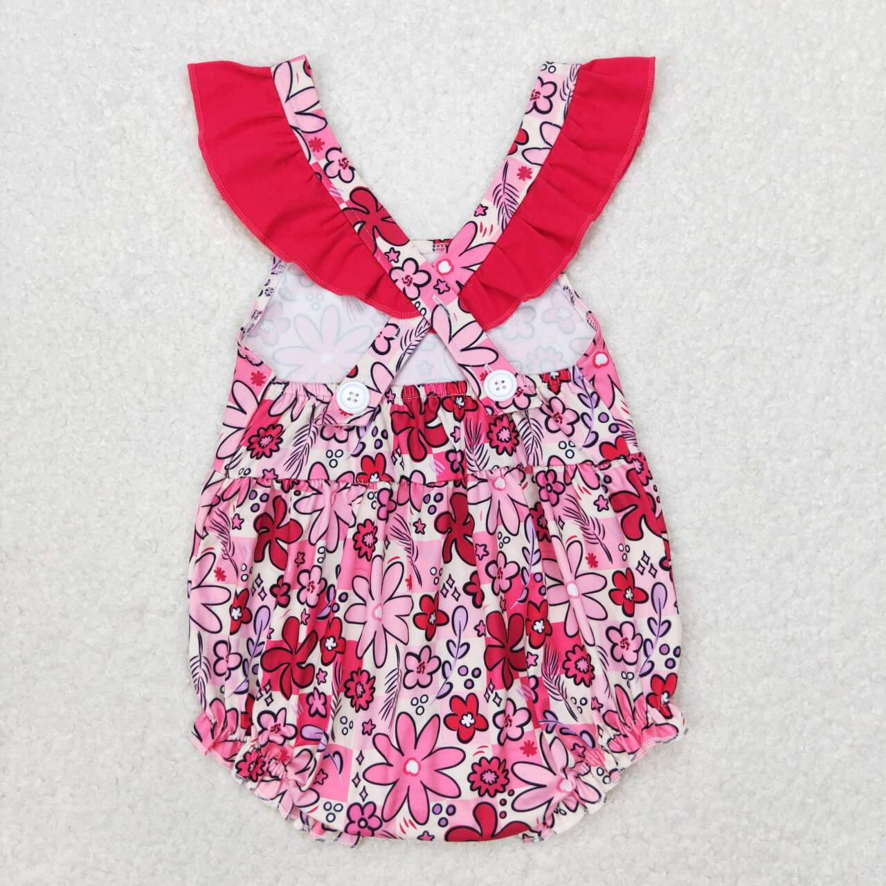 daisy flower cross back bubble hot pink