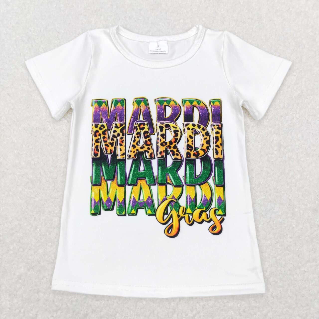 baby girl mardi gras tee