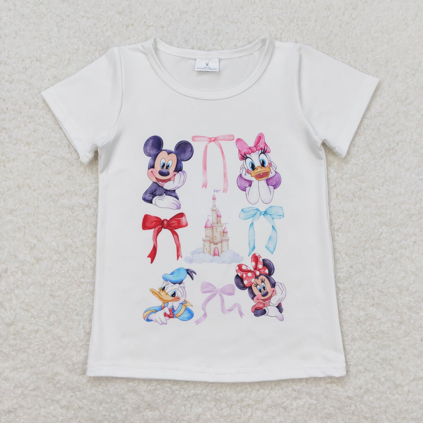park fun cartoon white tee girl t-shirt kids clothing