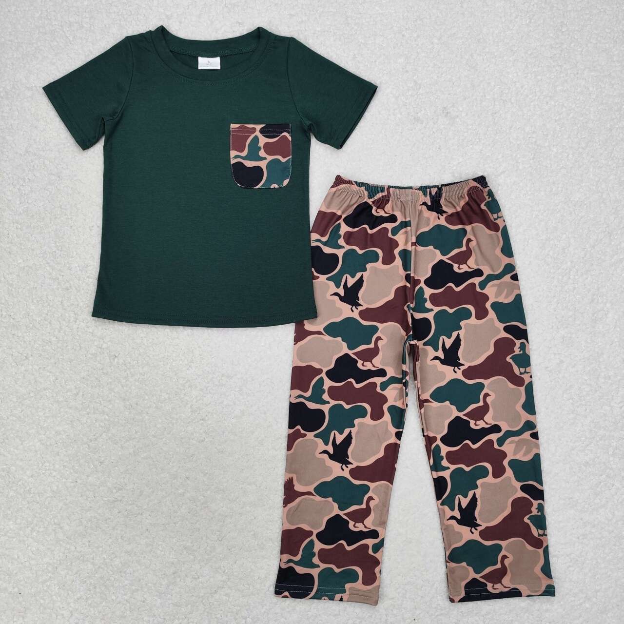 short sleeve camo pants set boys outfit