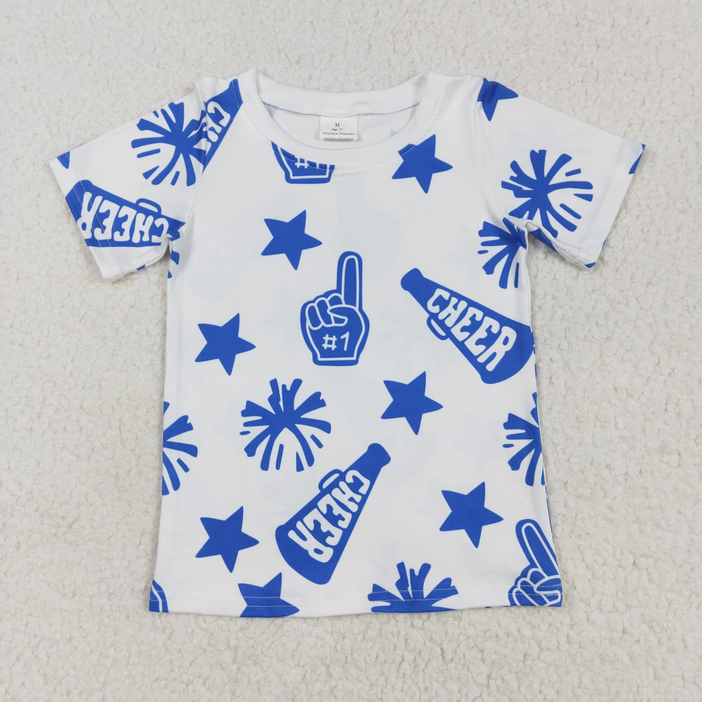 baby girl cheer t-shirt blue