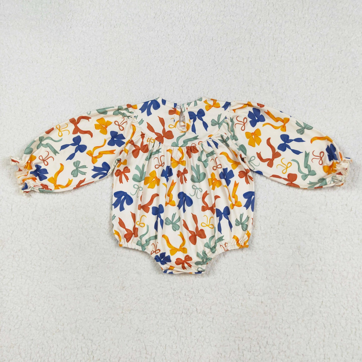 thankful coloful bow embroidery smock bubble