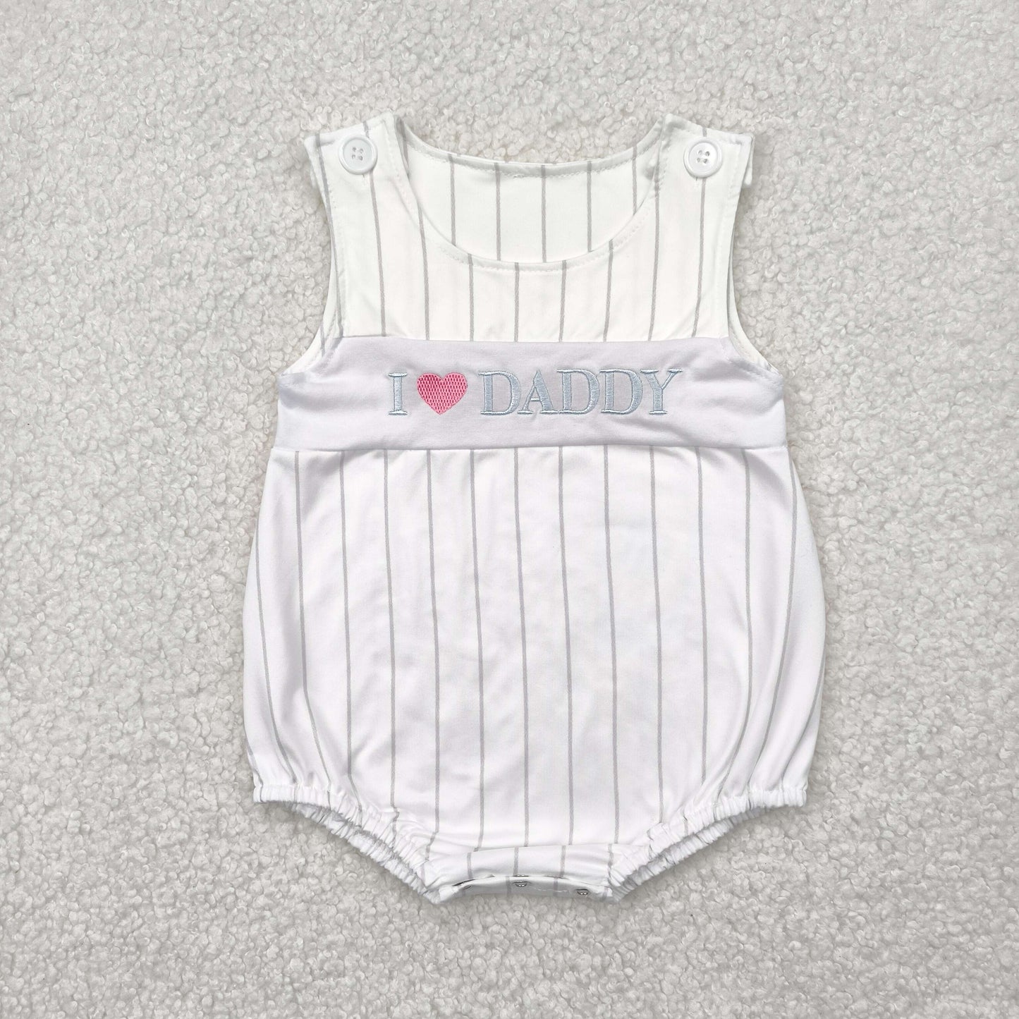 i love daddy embroidery bubble