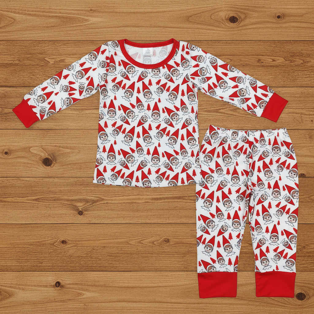 Christmas elf bamboo loungewear set boy